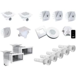 Kit pièces à sceller pour piscine 8 x 4 m Aquazendo Blanc