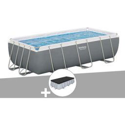 Bestway - Kit piscine tubulaire Power Steel rectangulaire 4,04 x 2,01 x 1,00 m + Bâche de