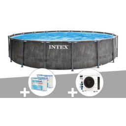 Intex - Kit piscine tubulaire Baltik ronde 5,49 x 1,22 m + 6 cartouches de filtration + Pompe à