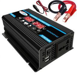 Convertisseur de tension led 4000W 12V a 220 v Transformateur d'onde sinusodale Chargeur de