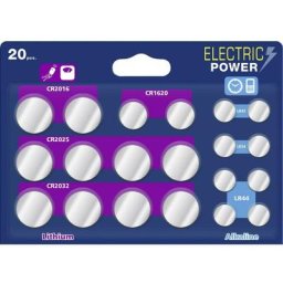Jeu de piles bouton 2 x LR43, LR54, CR1620, CR2016 et 4 x LR44, CR2025, CR2032 - Electric Power