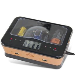 FISHTEC® Chargeur Universel de Piles C/D/AA/AAA/6LR61 NiCd NiMh + ALCALINES + USB
