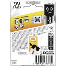 Power 6LR61 Pile 6LR61 (9V) alcaline(s) 9 v 1 pc(s) Y227251 - Energizer
