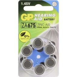 GPZA675 / PR44 Pile bouton za 675 zinc-air 620 mAh 1.4 v 6 pc(s) - Gp Batteries
