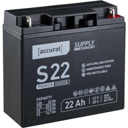 Supply S22 12V agm Batterie de plomb 22Ah - Accurat
