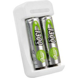 Ansmann Chargeur de piles Basic ii + 2 piles rechargeables HR6 1300 mAh 1,2V (1 pce)