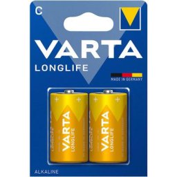 Batterie alkalina Varta c - lr14 longlife (emballage 2 unit) ø26,2x50mm