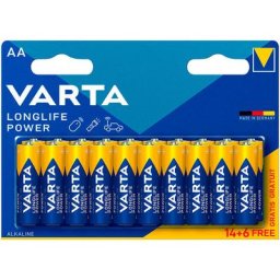 14+ 6 (gratuites) piles LR06/ LR6 aa Varta long life power