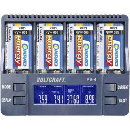 Chargeur pour piles 9V NiCd, NiMH, Li-ion VOLTCRAFT P9-4