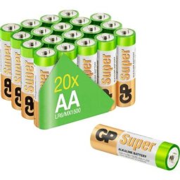 GP15AET-2VS20 Pile LR6 (aa) alcaline(s) 1.5 v 20 pc(s) - Gp Batteries