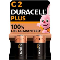 Duracell - Pile alkaline plus power c - lr14 1,5v (emballage 2 unit) ø26,2x50mm