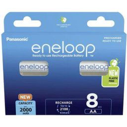 Pile rechargeable LR6 (aa) NiMH Panasonic eneloop HR06 2000 mAh 1.2 v 8 pc(s) X926882