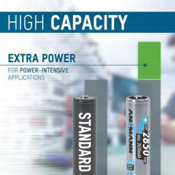Pile ansmann aa 2850mAh Mignon NiMH 1,2V - 1000x rechargeable (lot de 4)