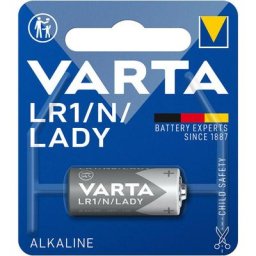 Pile Varta alkaline lr1 lady 1.5v (emballage 1 unit) ø12x30,2mm