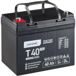 Traction T40 Pro 12V agm Batterie de plomb 40Ah - Accurat