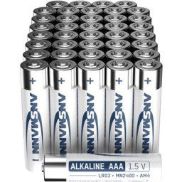 Ansmann Lot de piles alcalines Micro aaa 1,5 v pour jouet, instrument de mesure, etc. (40 pièces)