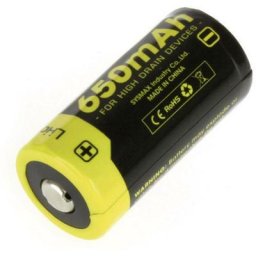 NL166 Pile rechargeable spéciale 16340 Li-Ion 3.7 v 650 mAh - Nitecore