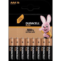 Pile LR3 (aaa) Duracell Plus-AAA CP16 alcaline(s) 1.5 v 16 pc(s)