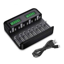 Chargeur de batterie universel lcd, avec entrée micro usb de type c