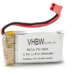 Universal Li-Ion Batterie 650mAh (3.7V) pour modèle réduit par exemple hélicoptère drone,