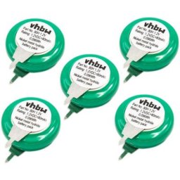 5x NiMH pile bouton de remplacement pour type 1/V80H 2 épingles 80mAh 1,2V convient pour les