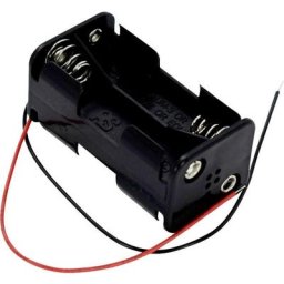 SN34A Support de pile 4x LR6 (aa) raccordement par fils (l x l x h) 58 x 31 x 28 mm - noir - Takachi