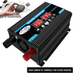 Convertisseur de tension pour voiture : onduleur de 4000W de 12V à 220V/110V avec double