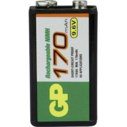 6LR61 Pile rechargeable 6LR61 (9V) NiMH 170 mAh 9.6 v 1 pc(s) - Gp Batteries