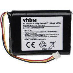 Batterie compatible avec TomTom One V2/V3, xl appareil gps de navigation (1150mAh, 3,7V, Li-ion)