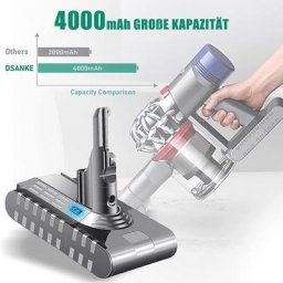 V8 Batterie pour Dyson Batterie Dyson 21,6V 4000mAh Dyson V8 Vacuum Cleaner 21.6 v V8 Replacement