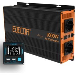 Convertisseur Pur Sinus 2000w Onduleur 12v 220v avec télécommande lcd et 2X usb la capacité de