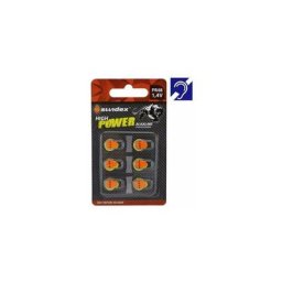 Piles PR48 1,4v sundex x 6 Super Alcaline appareil auditif