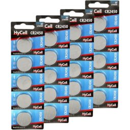 HyCell Piles bouton CR2450 3V 540 mAh (lot de 20)