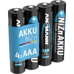 Ansmann Piles rechargeables NiZn aaa 900 mWh 1,6V (lot de 4)
