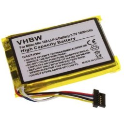 Batterie compatible avec Mitac Mio 168, 169, 168 Plus, 168C, 168RS smartphone (1800mAh, 3,7V,