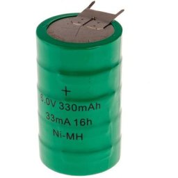 Pile bouton rechargeable Rs Pro 6V, 330mAh, 25.5mm, NiMH ( Prix pour 1 )