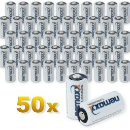 50x Nemaxx 3V Photo Lithium Batterie im Blister CR123A Photobatterie 1700 mAh