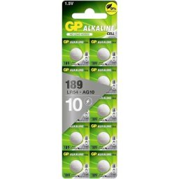 GP189F-2C10 Pile bouton lr 54 alcaline(s) 1.5 v 10 pc(s) S528232 - Gp Batteries