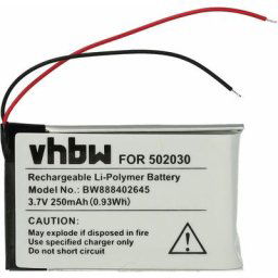 Batterie remplacement pour Bosch 502030 pour gps compteur de vélo (250mAh, 3,7V, Li-polymère) - Vhbw