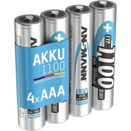 Ansmann Piles rechargeables HR03 NiMH 1100 mAh 1,2V (lot de 4)