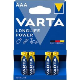 S.of. pile alcalin Varta longlife power aaa - lr03 (emballage 4 unit) ø10,5x44,5mm