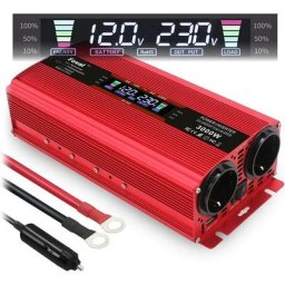 Convertisseur de tension 12 v 230 v 1500 w 3000 w Peak Onduleur lcd Convertisseur de courant avec 2