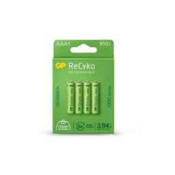 Batteries - aaa 950mAh (Micro, hr 03, NiMH, 1.2V, paquet de 4) - GP