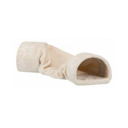 Tunnel douillet avec 2 sorties, lapins nains 27 × 21 × 80 cm, beige