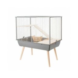 Cage Neo Muki Zolux pour grand rongeur et lapin 58 cm Coloris Gris