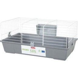 Cage pour cochon d'inde éco.conçu Primo - Blanc. Gris