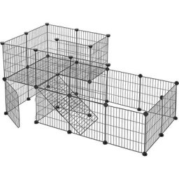 Clôture pour Animaux domestiques, 2 Niveaux, Enclos modulable, pour Petits Animaux, Lapins, Cochon