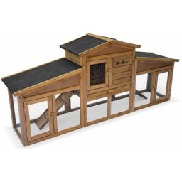 Clapier en bois angora pour lapin et autres rongeurs. 4 lapins. cage à lapin avec enclos. espace