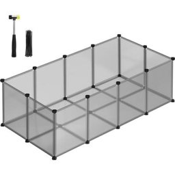 Songmics - Enclos pour petits animaux avec fond, Cage modulable pour cochon d'Inde, hamster, lapin,