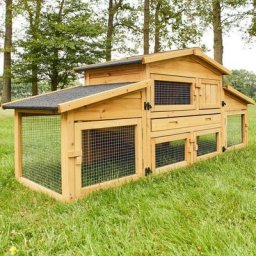 Cage Clapier Enclos lapin Extérieur en bois Haute Qualité pour lapins petits animaux- Modèle : 087
